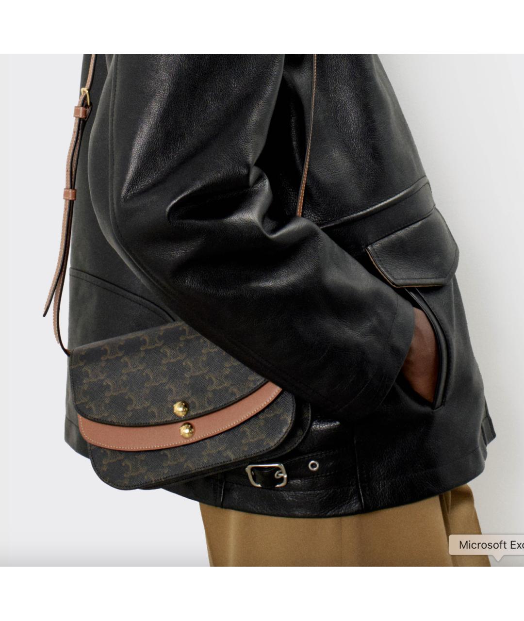 CELINE Коричневая сумка через плечо, фото 2