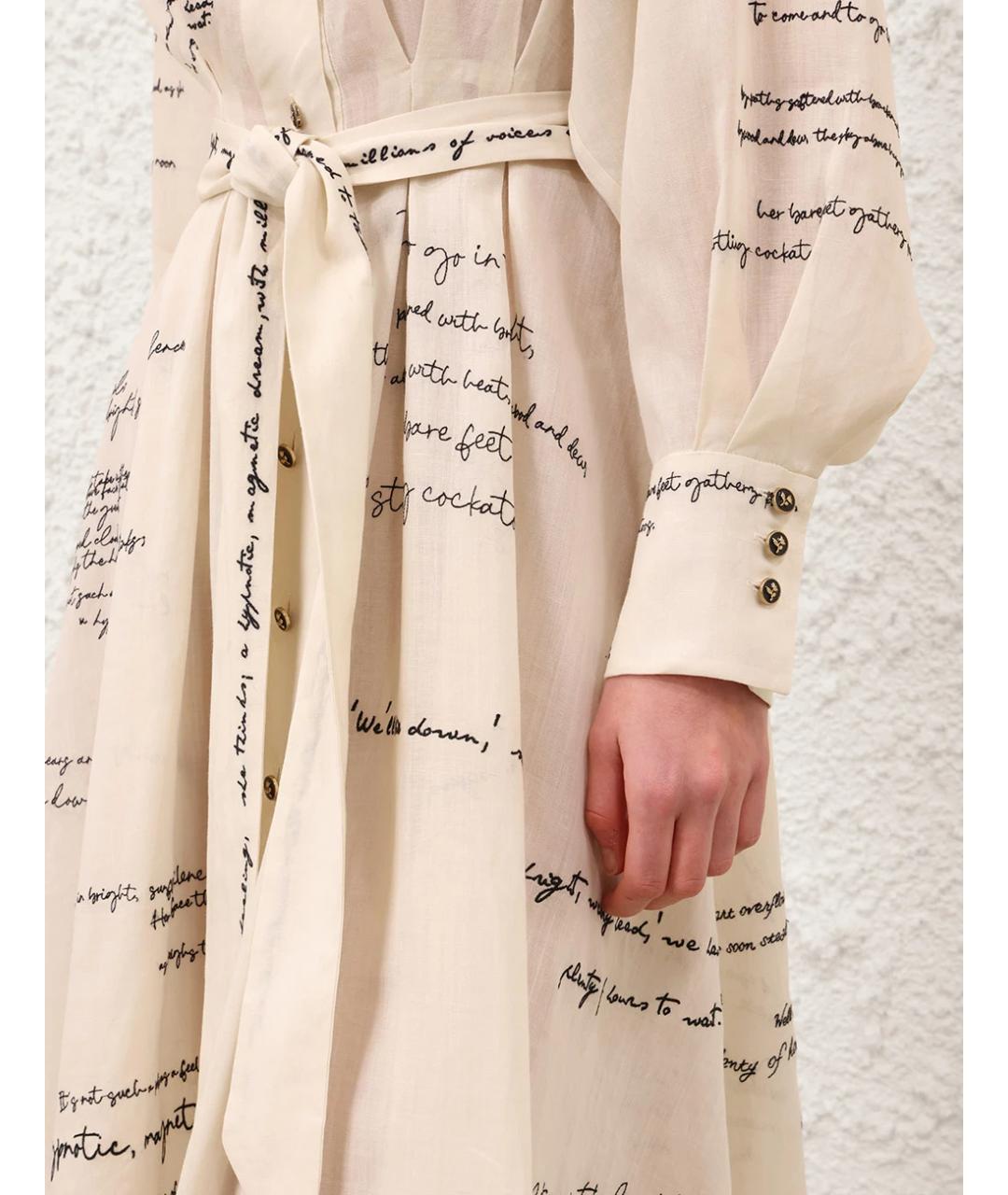 ZIMMERMANN Бежевое повседневное платье, фото 5