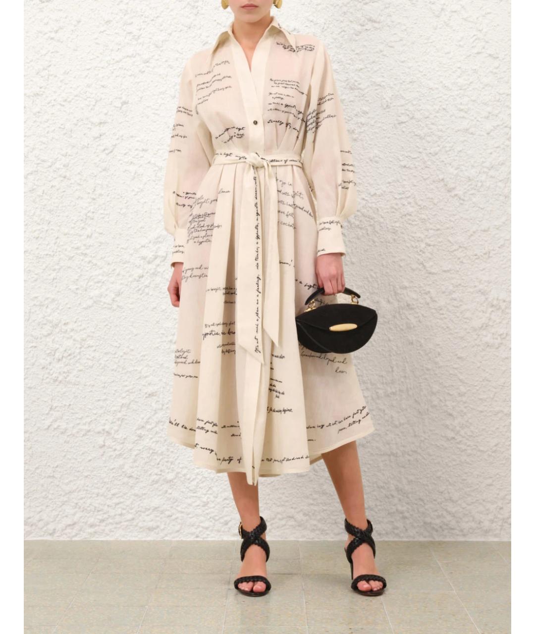 ZIMMERMANN Бежевое повседневное платье, фото 2