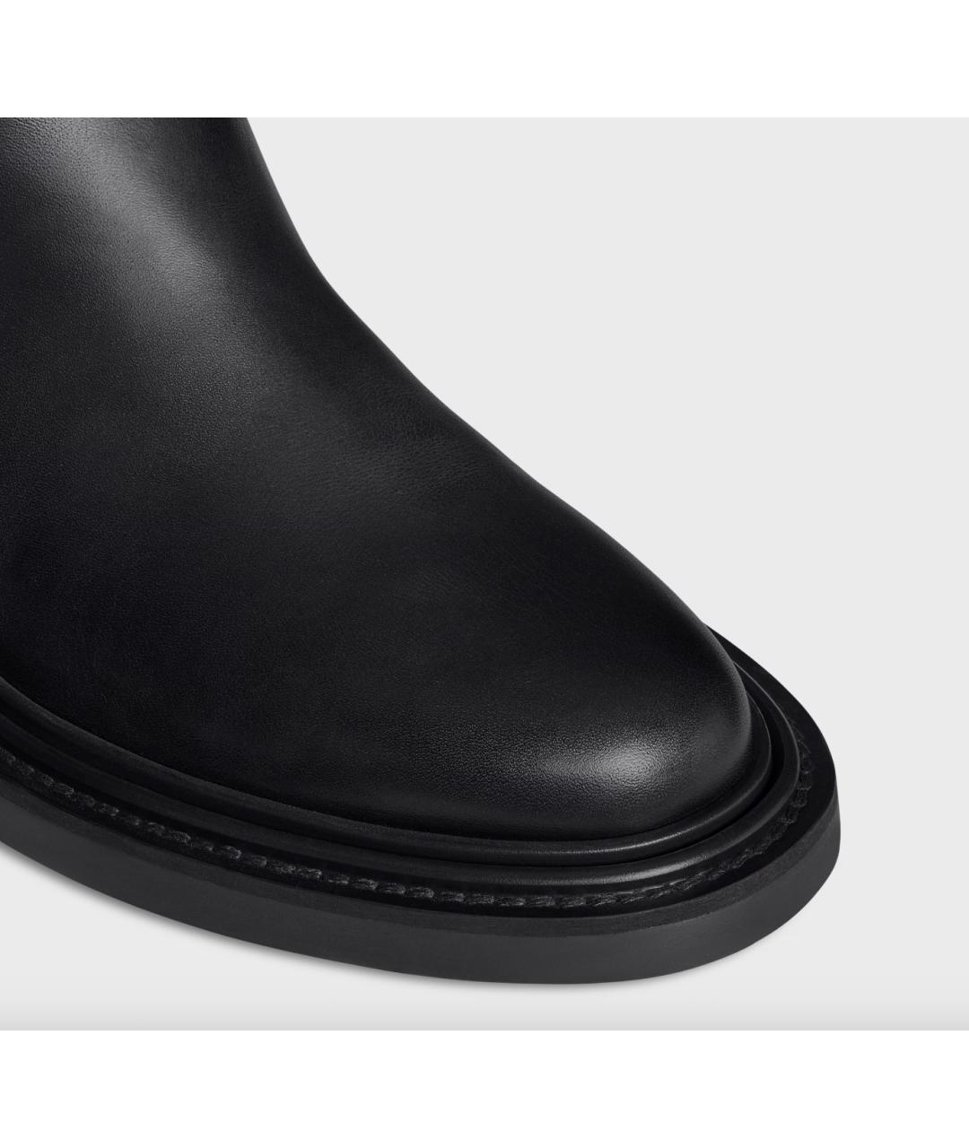 CELINE Черные кожаные сапоги, фото 4