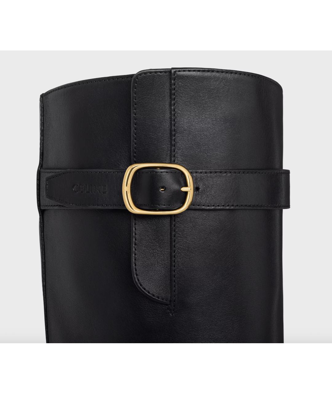 CELINE Черные кожаные сапоги, фото 5