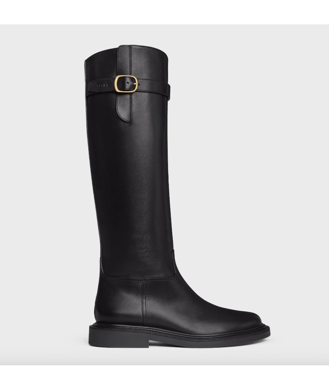 CELINE Черные кожаные сапоги, фото 7