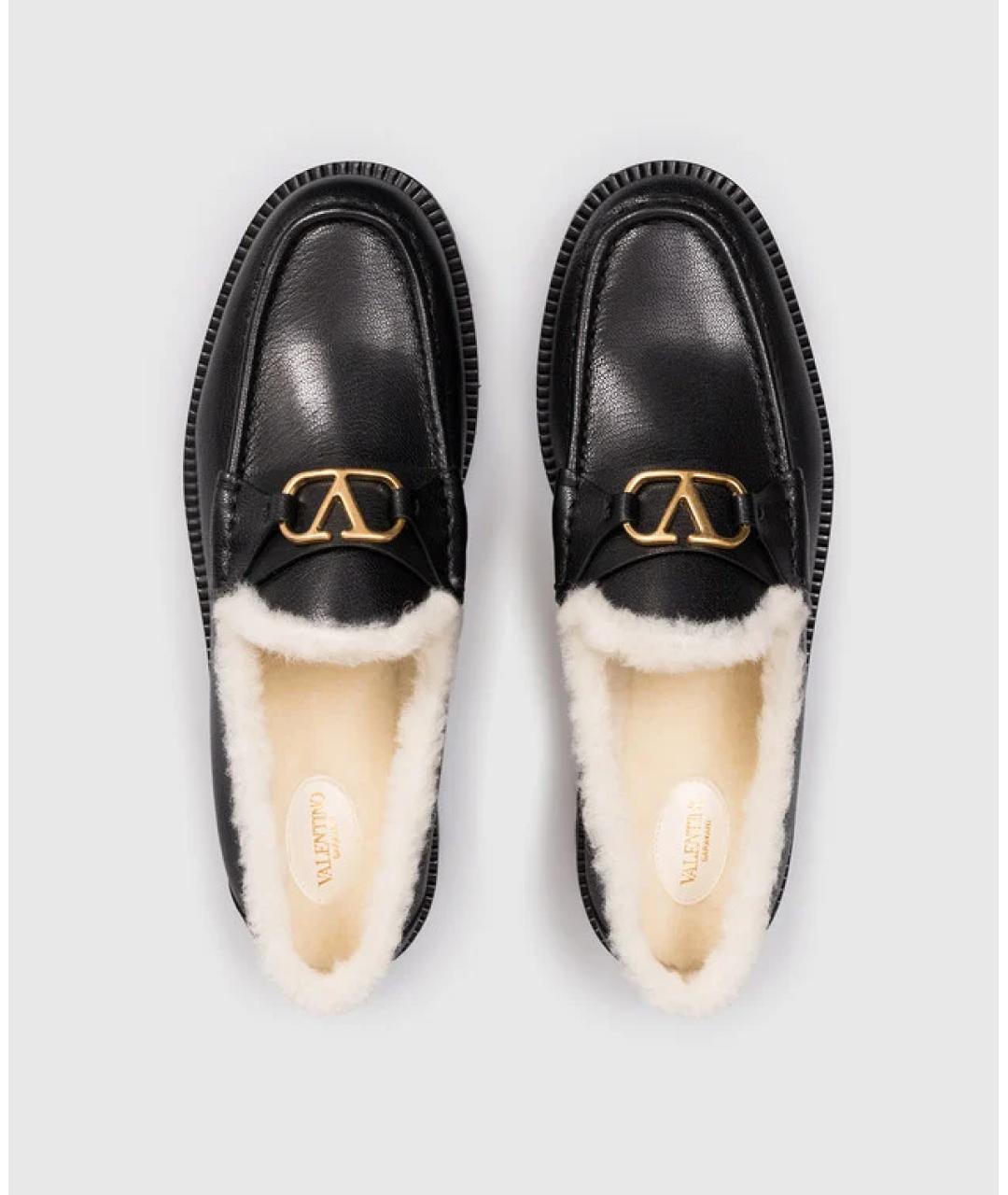 VALENTINO Черные кожаные лоферы, фото 4