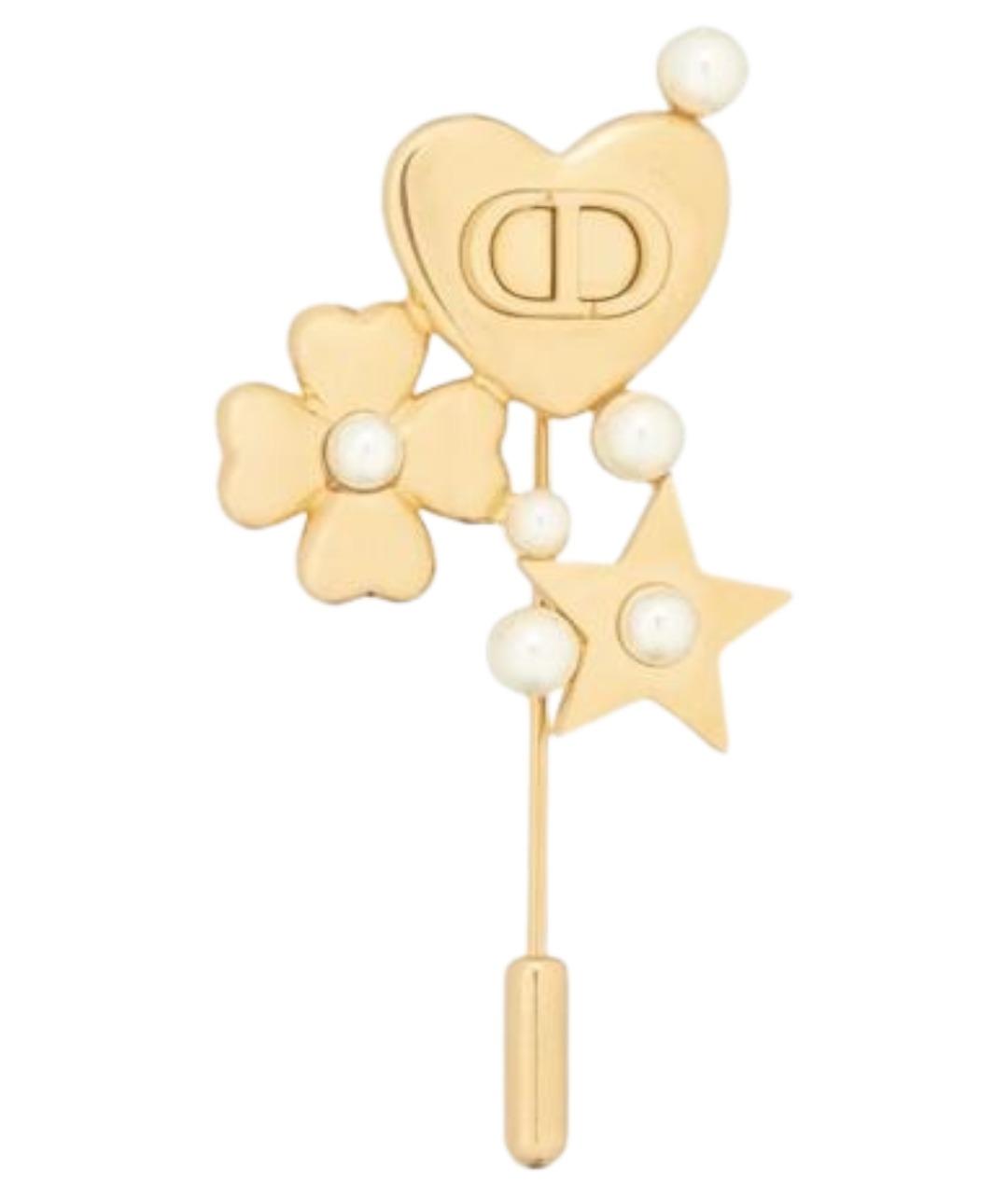 CHRISTIAN DIOR Золотая булавка / брошь, фото 1