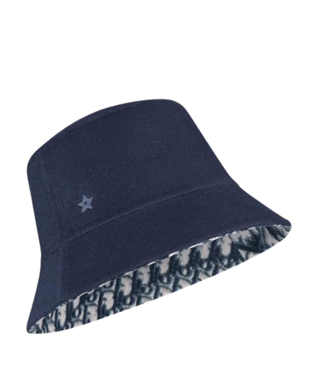 CHRISTIAN DIOR Синяя шерстяная шляпа, фото 1