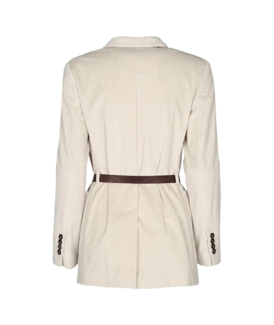 BRUNELLO CUCINELLI Бежевый хлопковый жакет/пиджак, фото 2