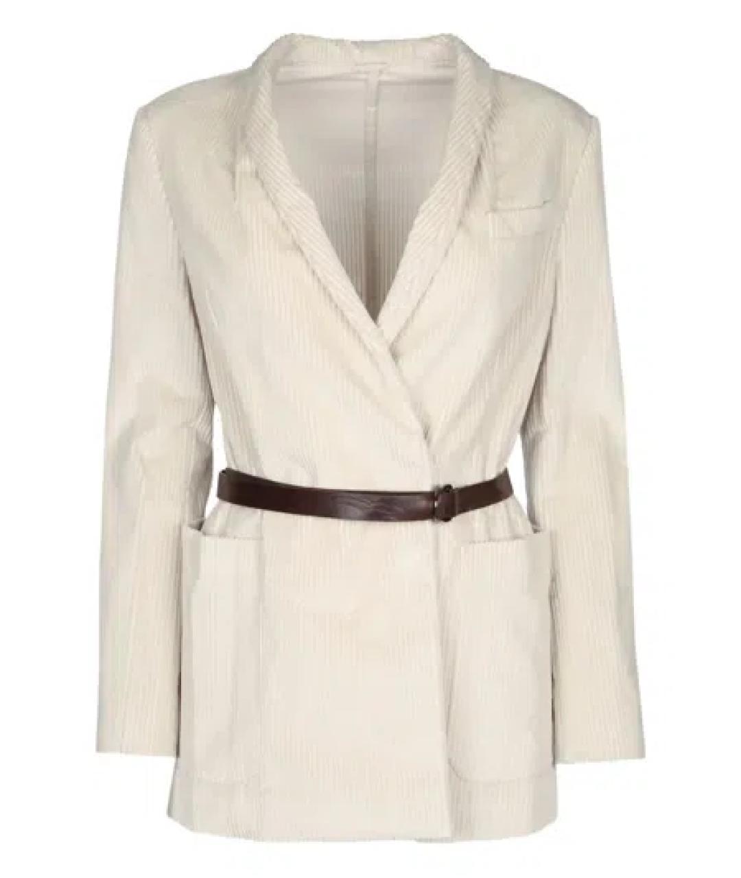 BRUNELLO CUCINELLI Бежевый хлопковый жакет/пиджак, фото 1