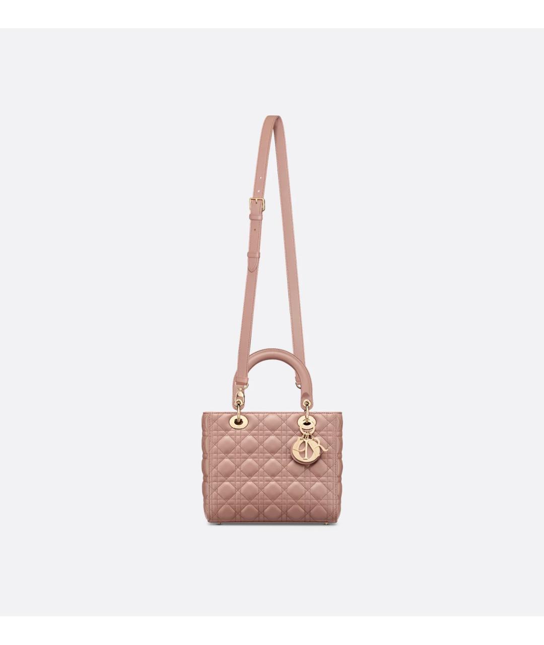 CHRISTIAN DIOR Розовая кожаная сумка тоут, фото 5