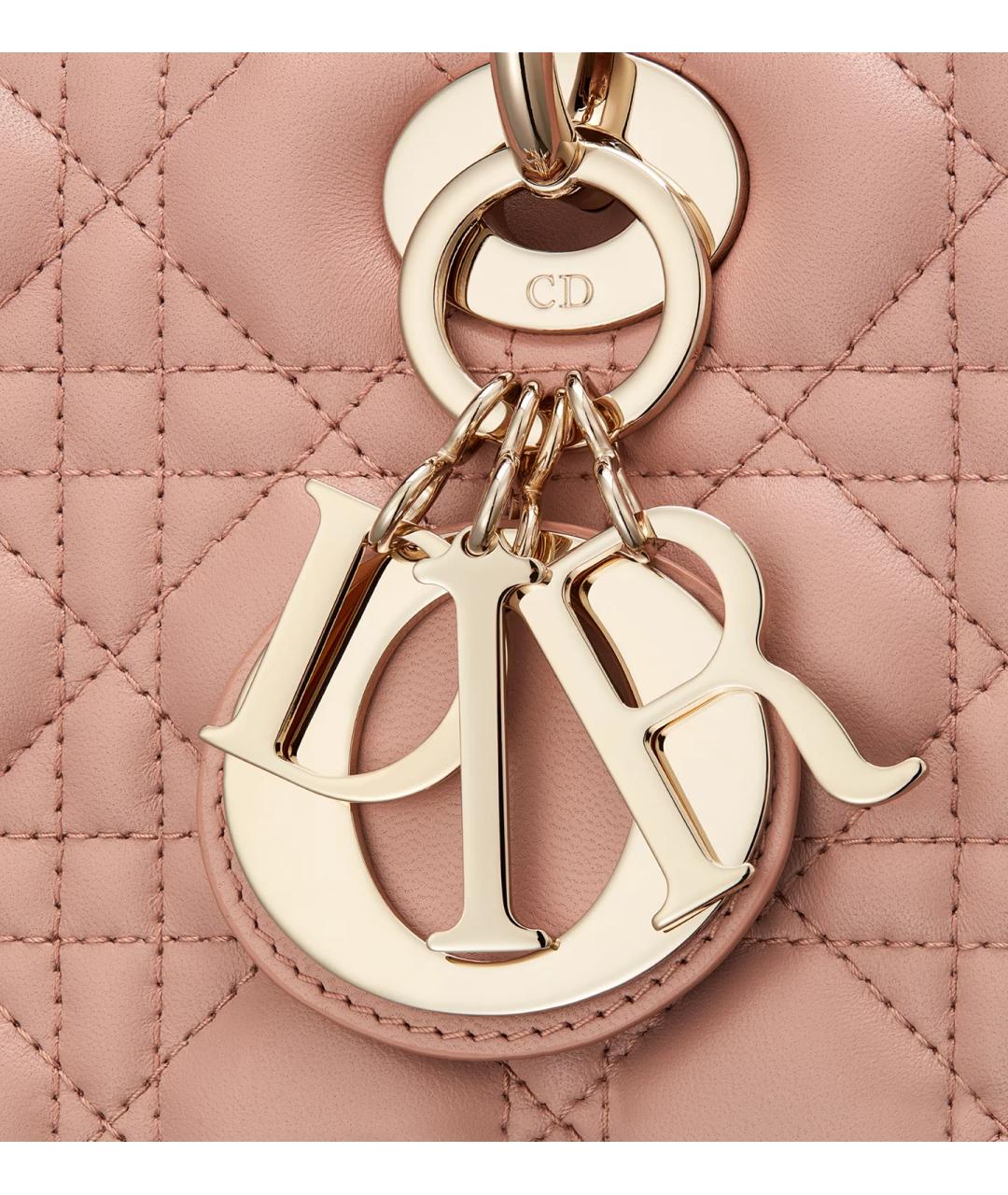 CHRISTIAN DIOR Розовая кожаная сумка тоут, фото 6