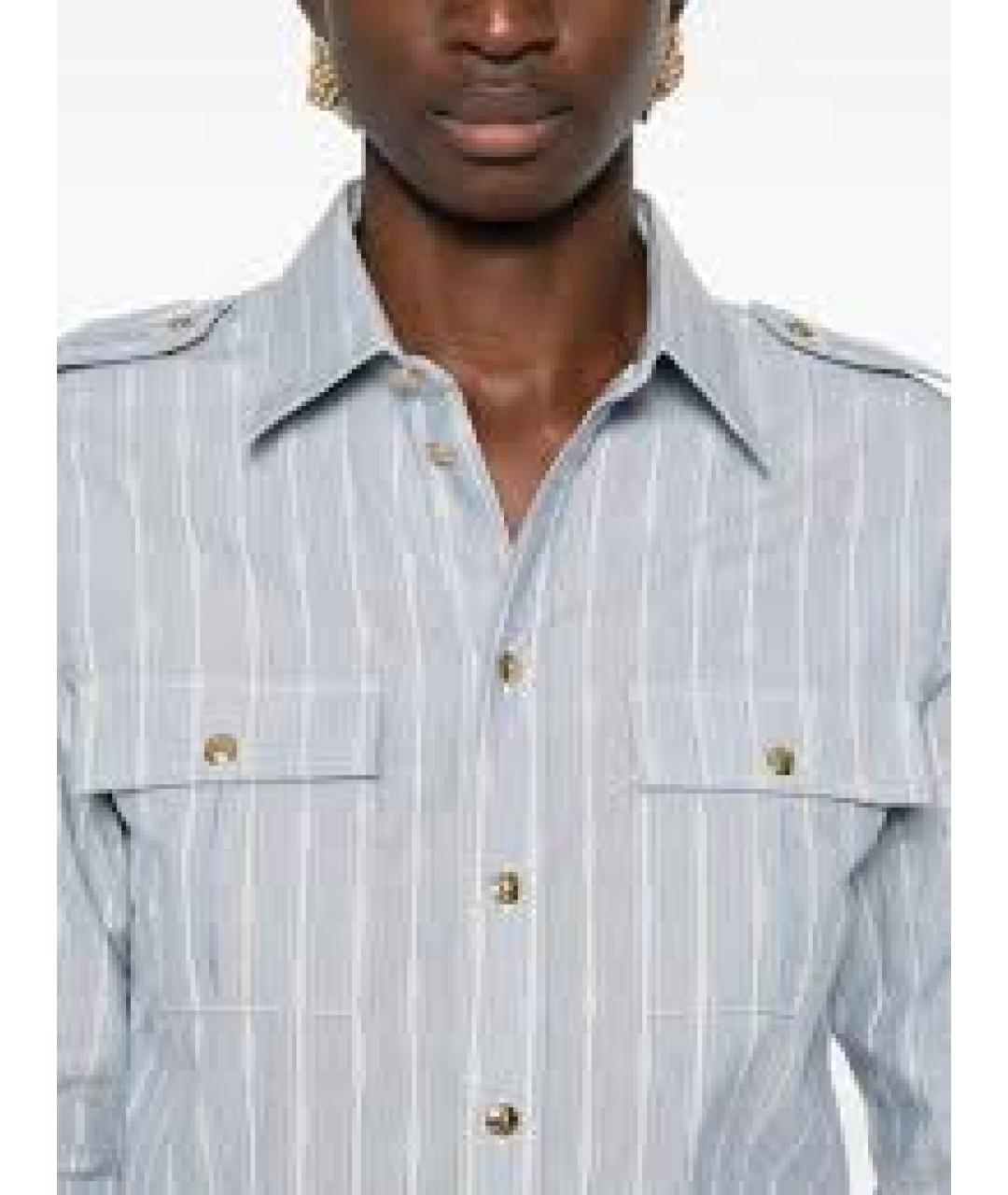 CELINE Голубая хлопковая рубашка, фото 5