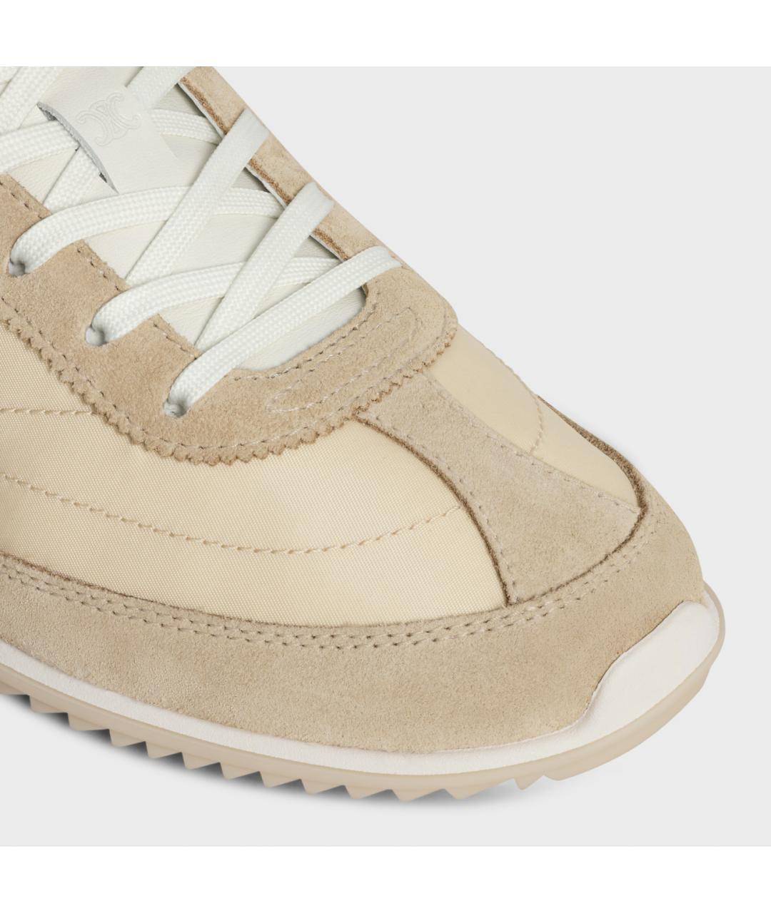 CELINE Бежевые текстильные кроссовки, фото 4