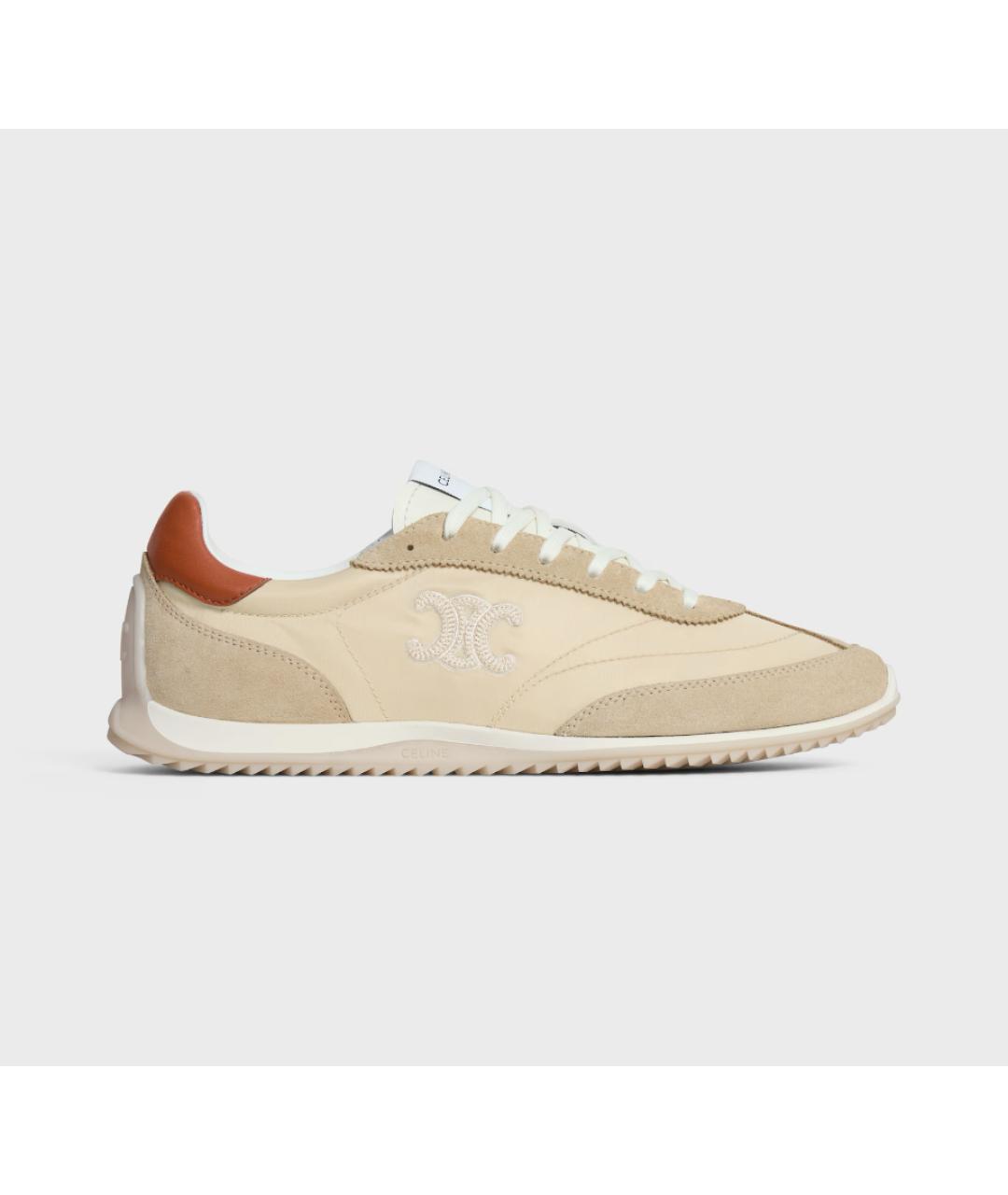 CELINE Бежевые текстильные кроссовки, фото 6