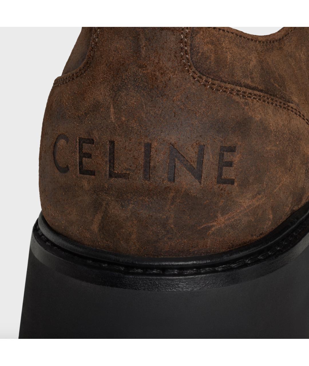 CELINE Коричневые кожаные брогги и оксфорды, фото 5