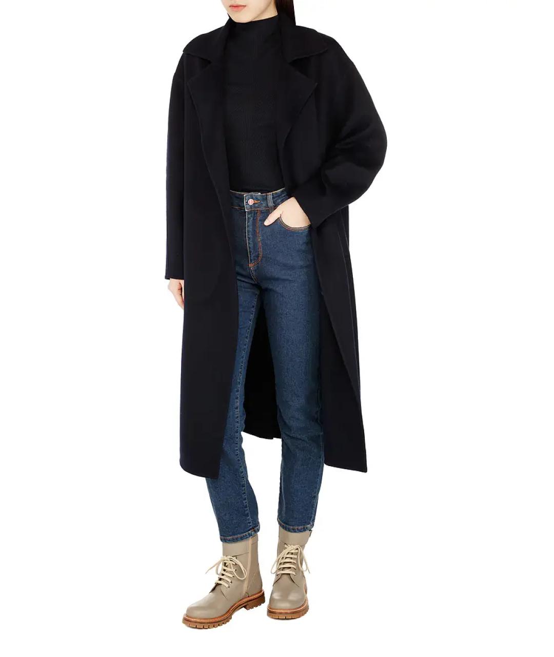 KITON Синие хлопко-кашемировые прямые джинсы, фото 2