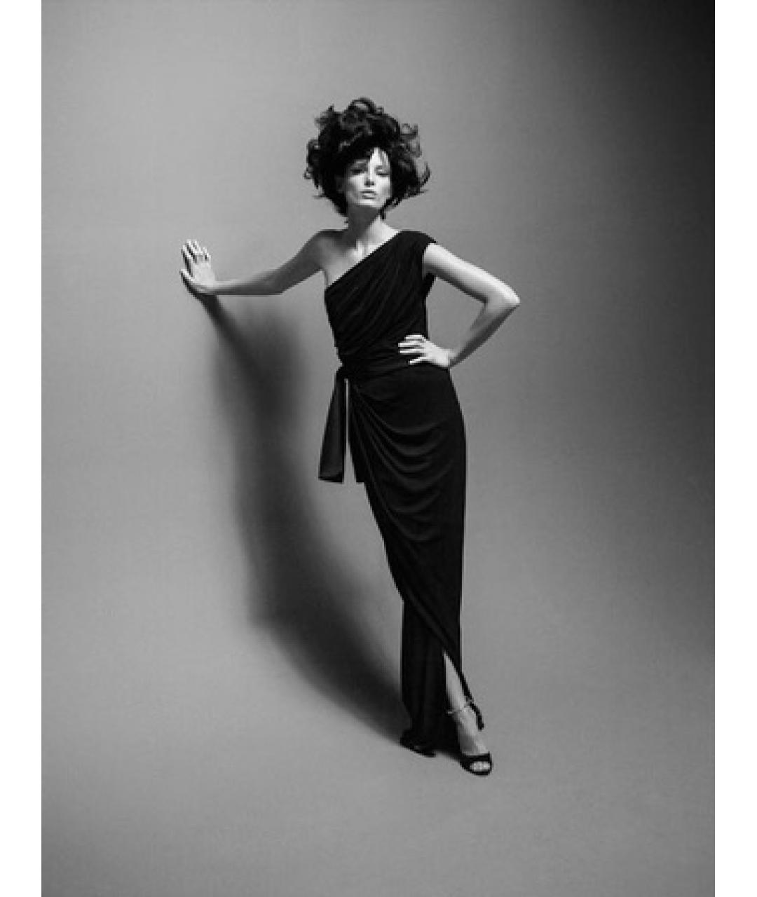 MAX MARA Черное вискозное вечернее платье, фото 4