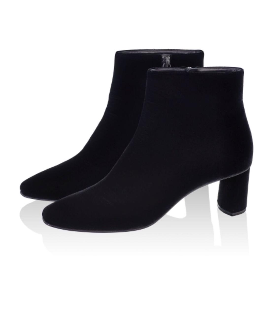 CASADEI Черные бархатные ботильоны, фото 2