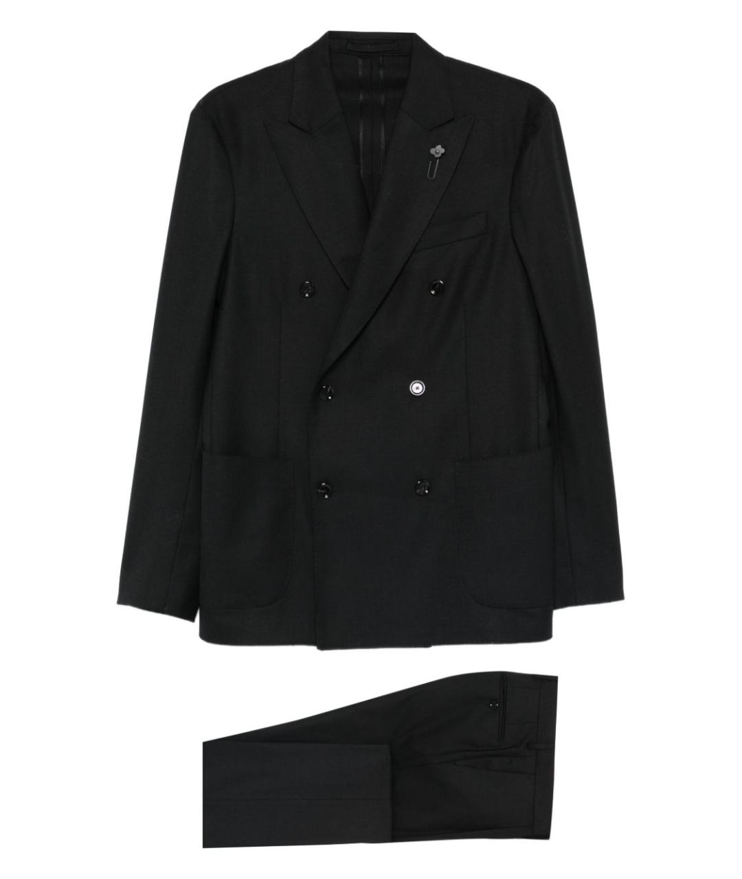 LARDINI Черный классический костюм, фото 1