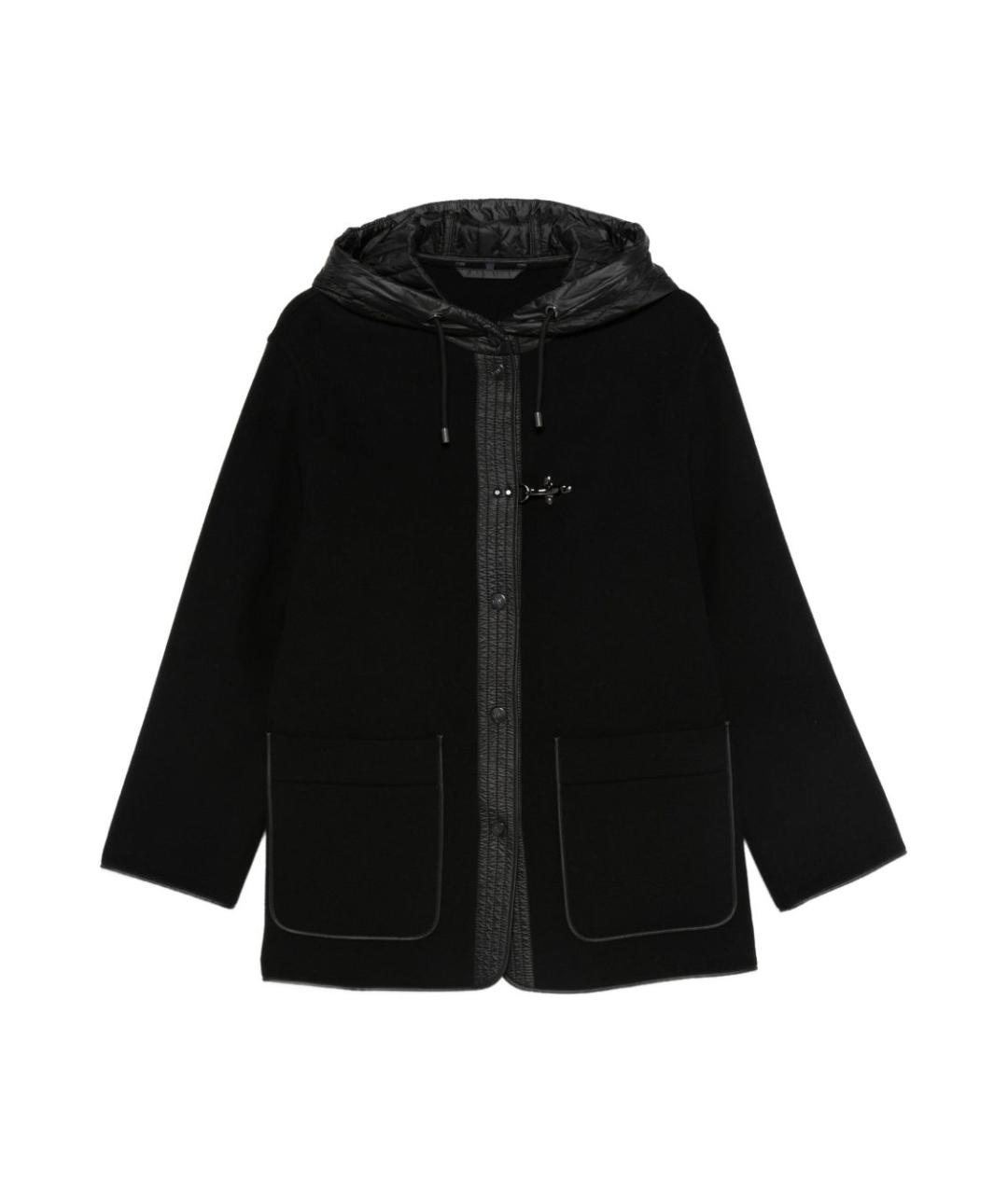 FAY Черное шерстяное пальто, фото 1