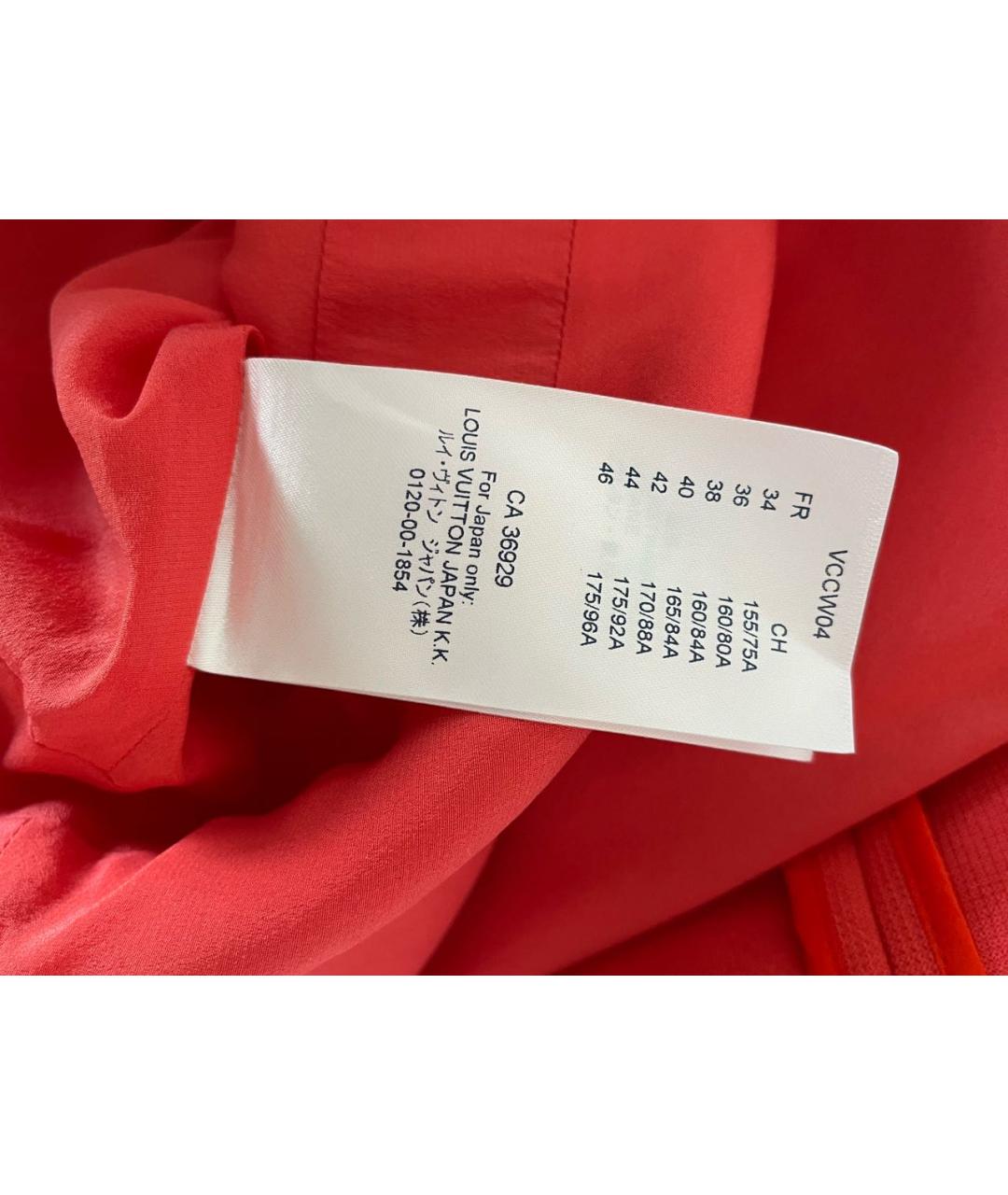 LOUIS VUITTON Красное шерстяное коктейльное платье, фото 5