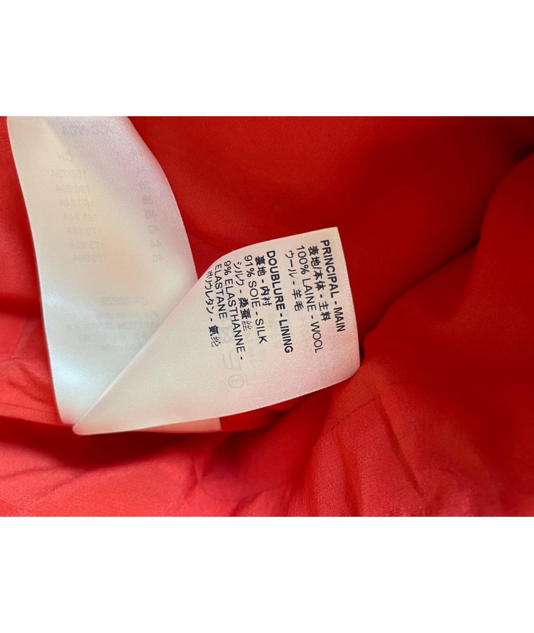 LOUIS VUITTON Красное шерстяное коктейльное платье, фото 6