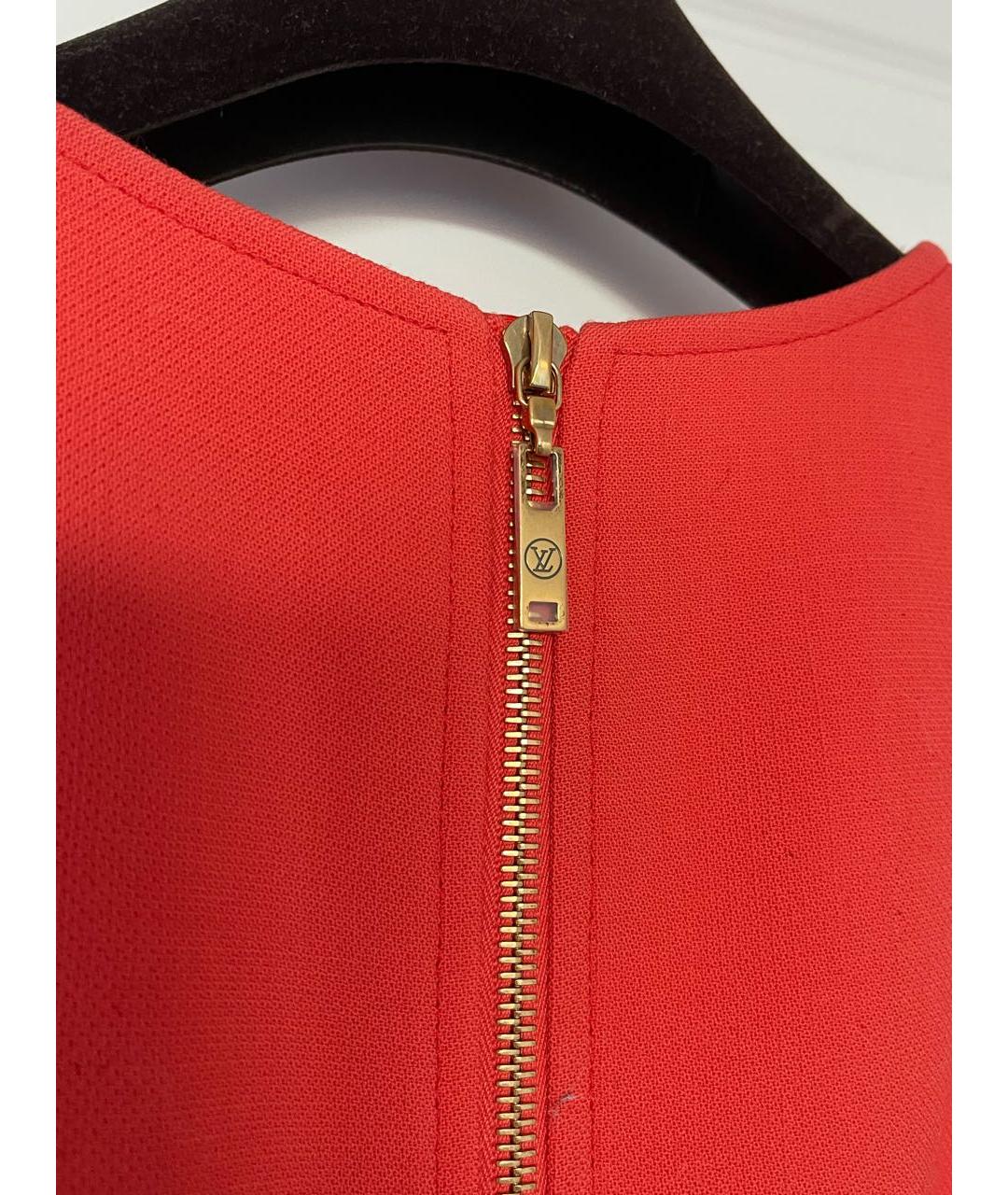 LOUIS VUITTON Красное шерстяное коктейльное платье, фото 3