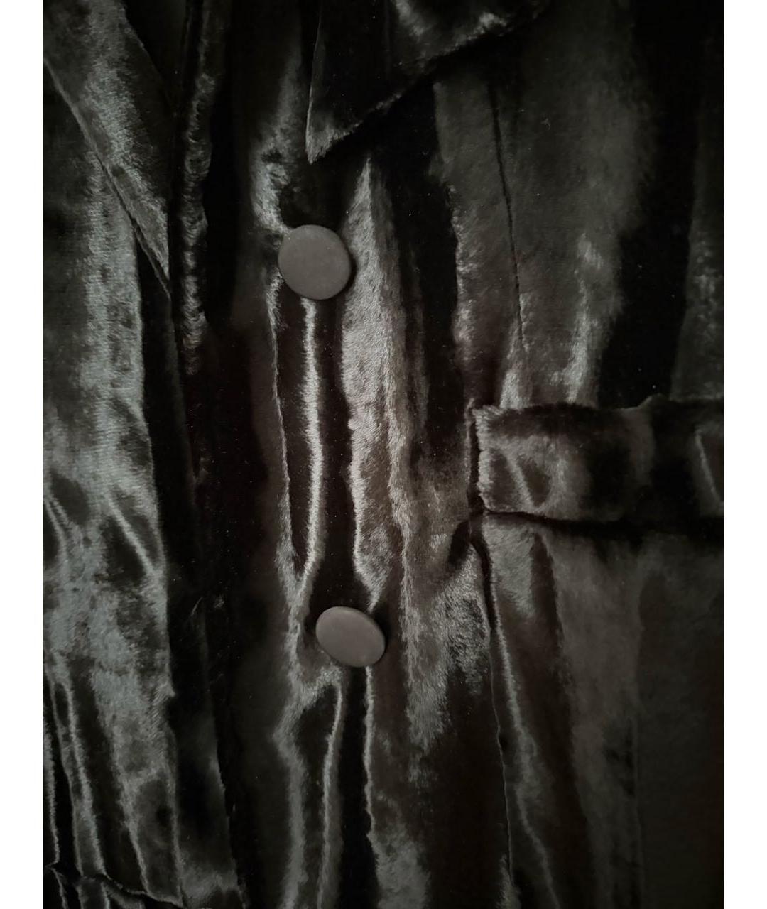 EMPORIO ARMANI Черное велюровое пальто, фото 5