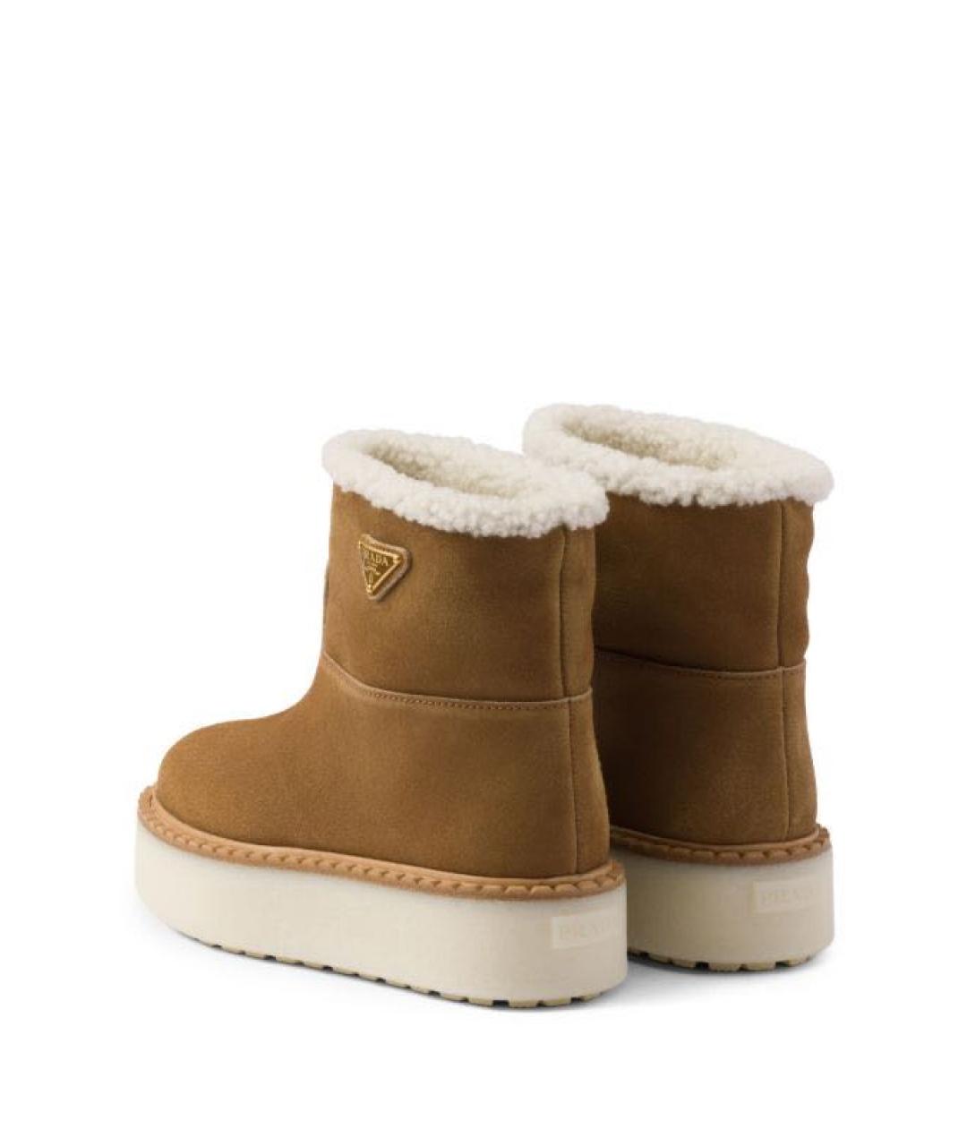 PRADA Коричневые замшевые ботинки, фото 4