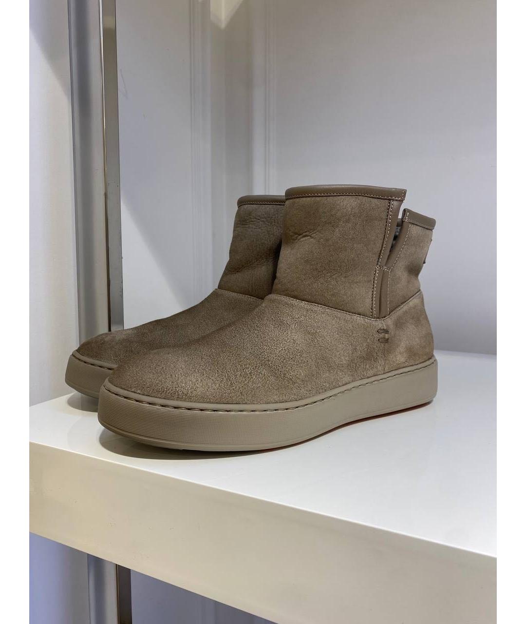 SANTONI Коричневые сапоги, фото 2