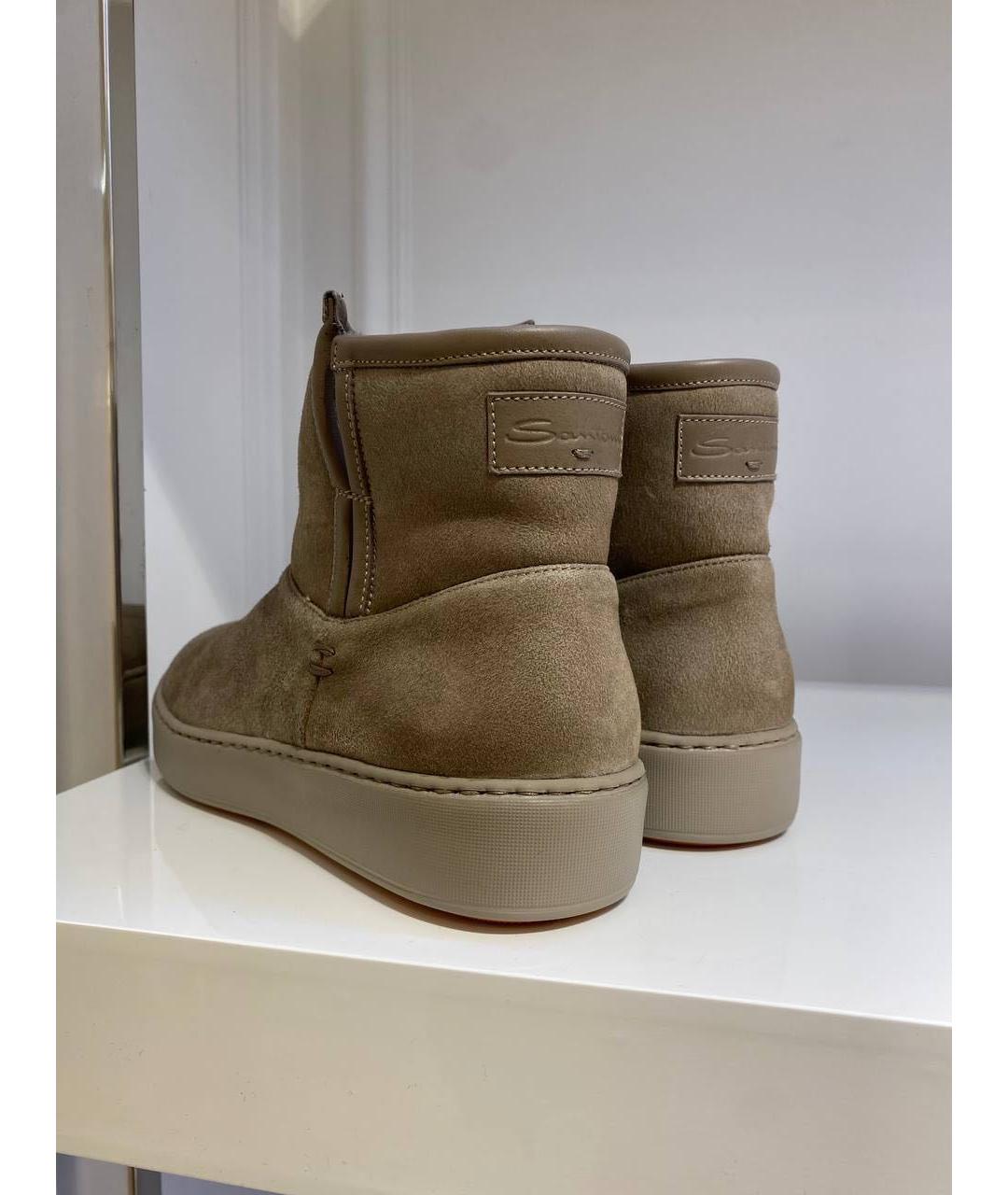 SANTONI Коричневые сапоги, фото 3
