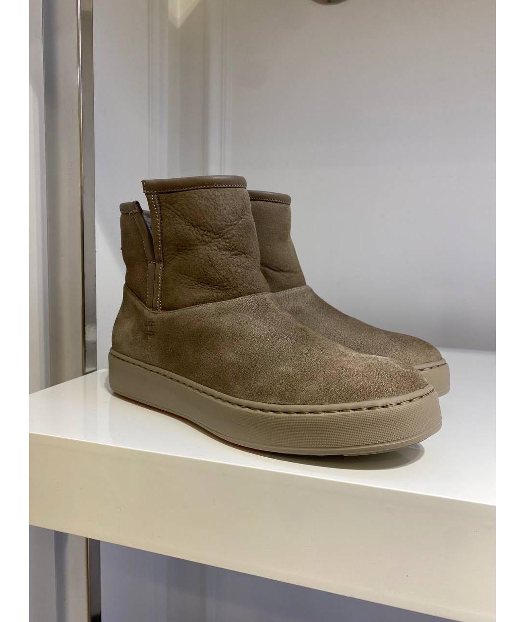 SANTONI Коричневые сапоги, фото 4