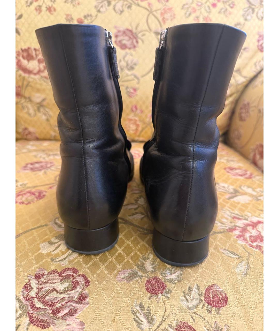 GUCCI Черные кожаные полусапоги, фото 3