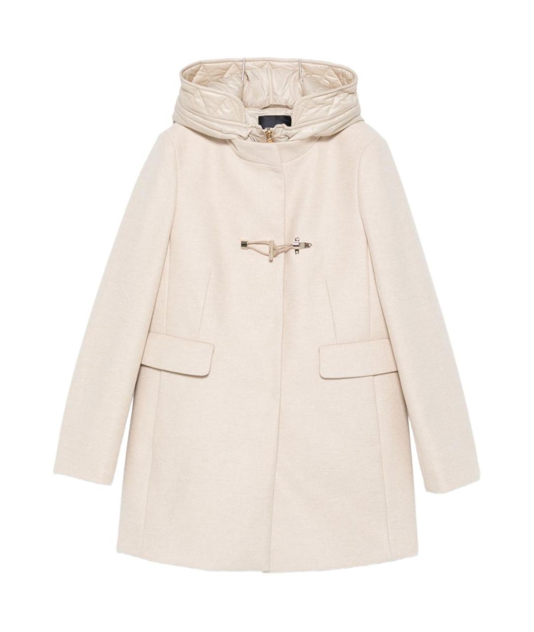 FAY Бежевое шерстяное пальто, фото 1
