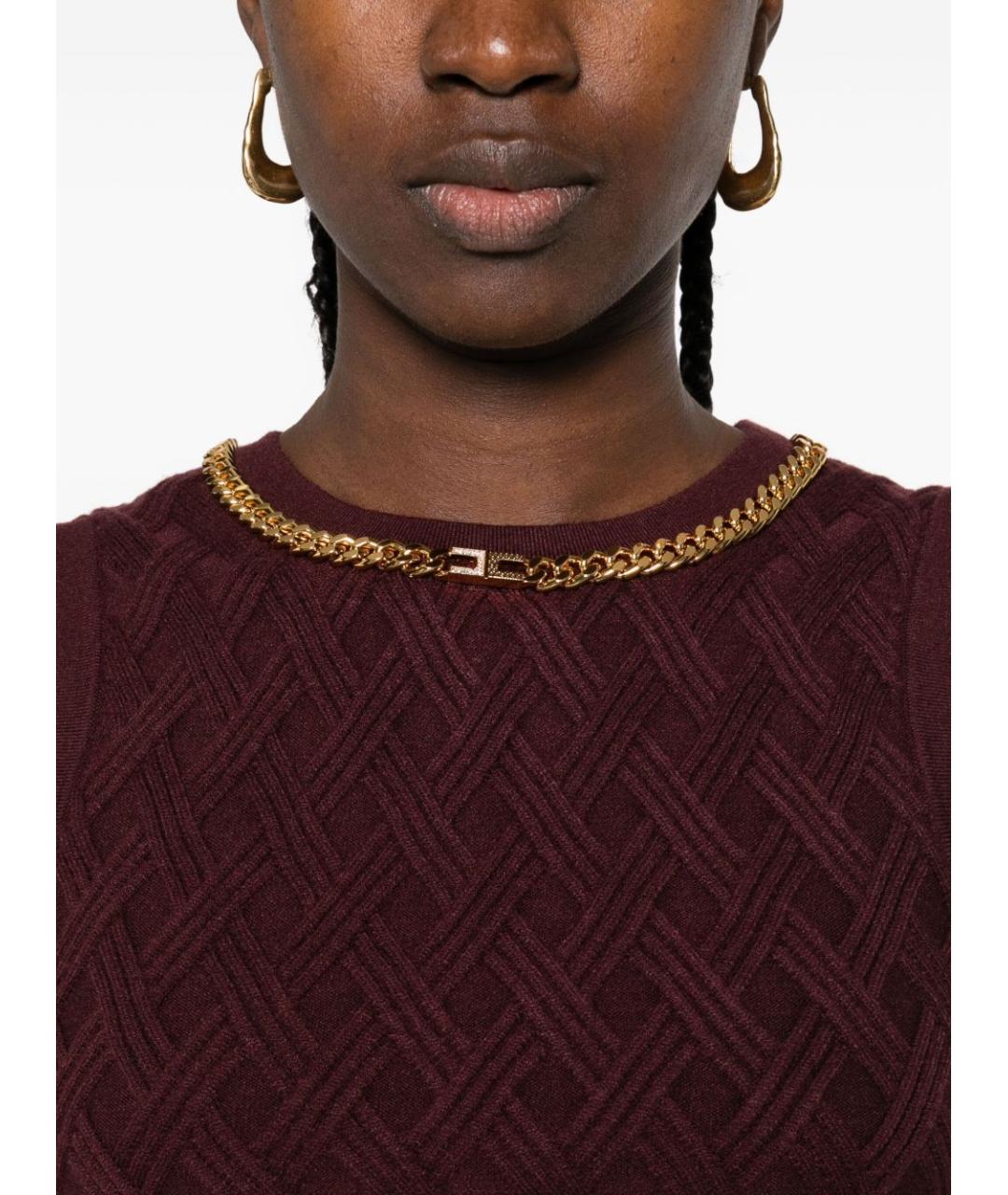 ELISABETTA FRANCHI Бордовая вискозная майка, фото 2