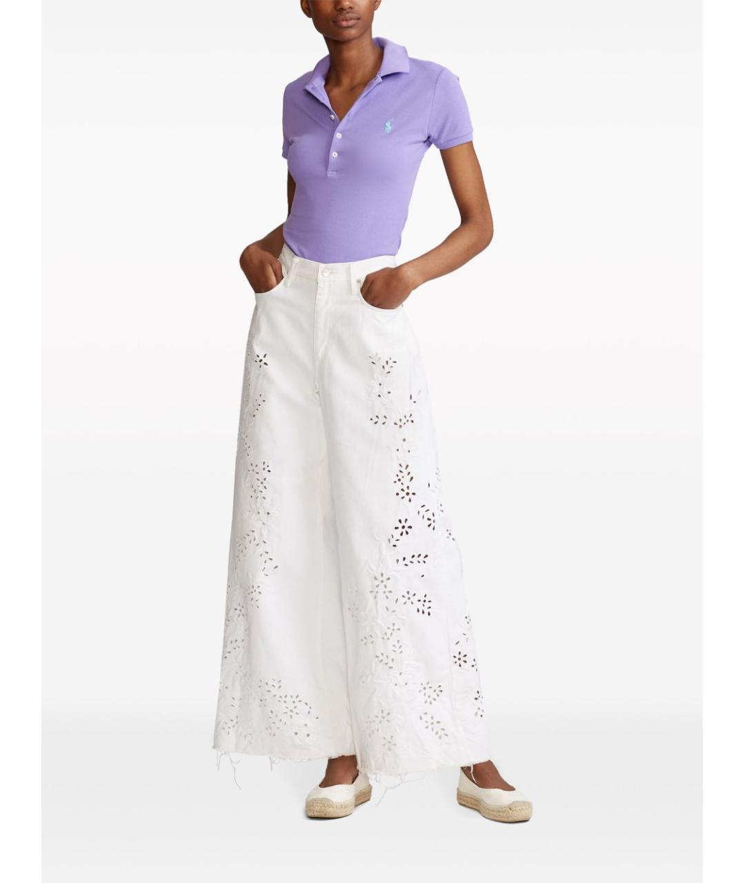 POLO RALPH LAUREN Фиолетовая хлопковая футболка, фото 4