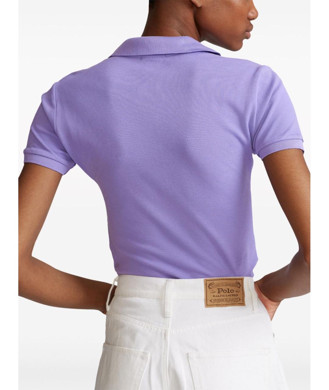 POLO RALPH LAUREN Фиолетовая хлопковая футболка, фото 3
