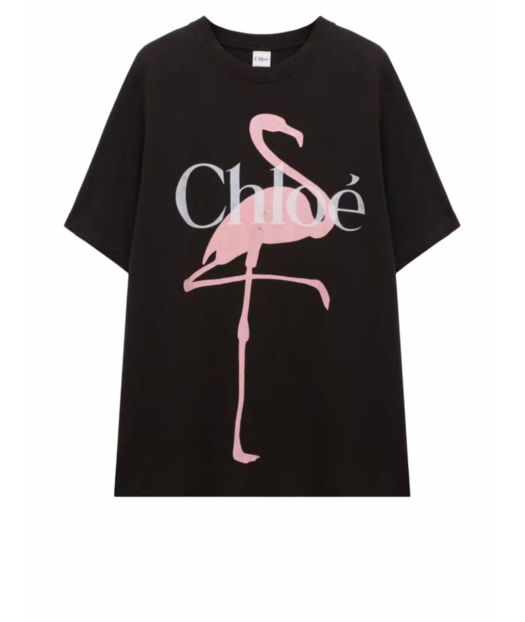 CHLOE Черная хлопковая футболка, фото 1