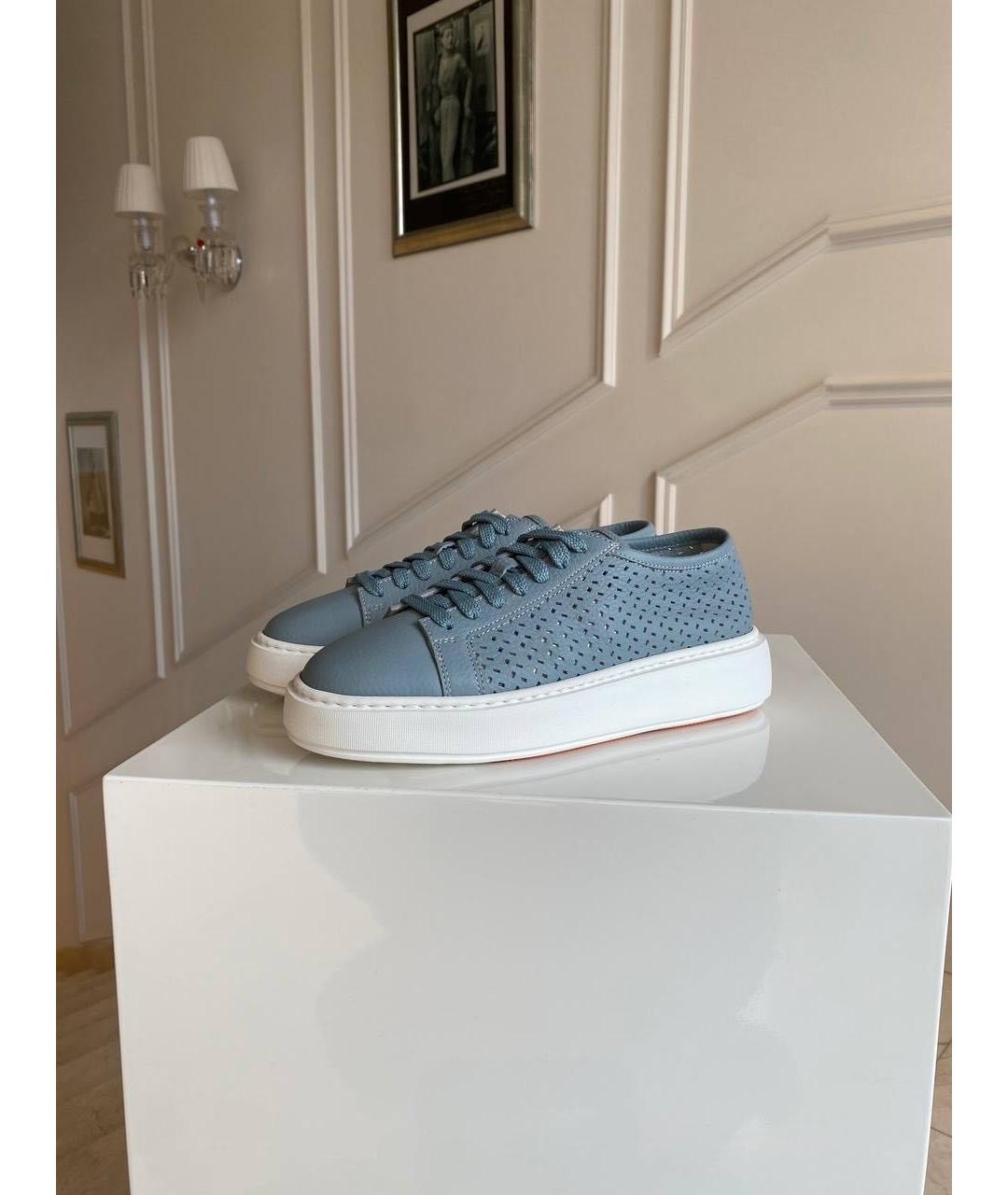 SANTONI Голубые кеды, фото 2