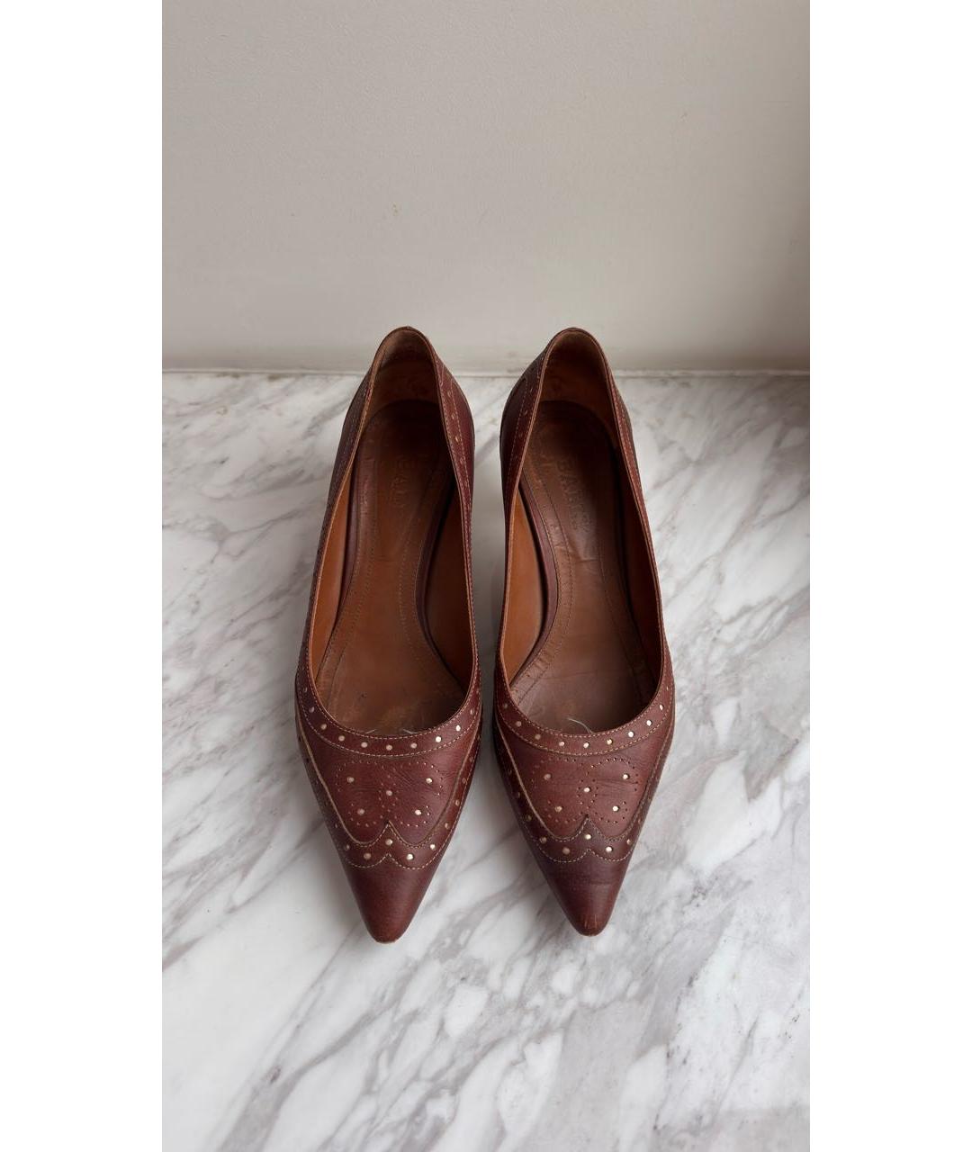 BALLY Коричневые кожаные туфли, фото 2