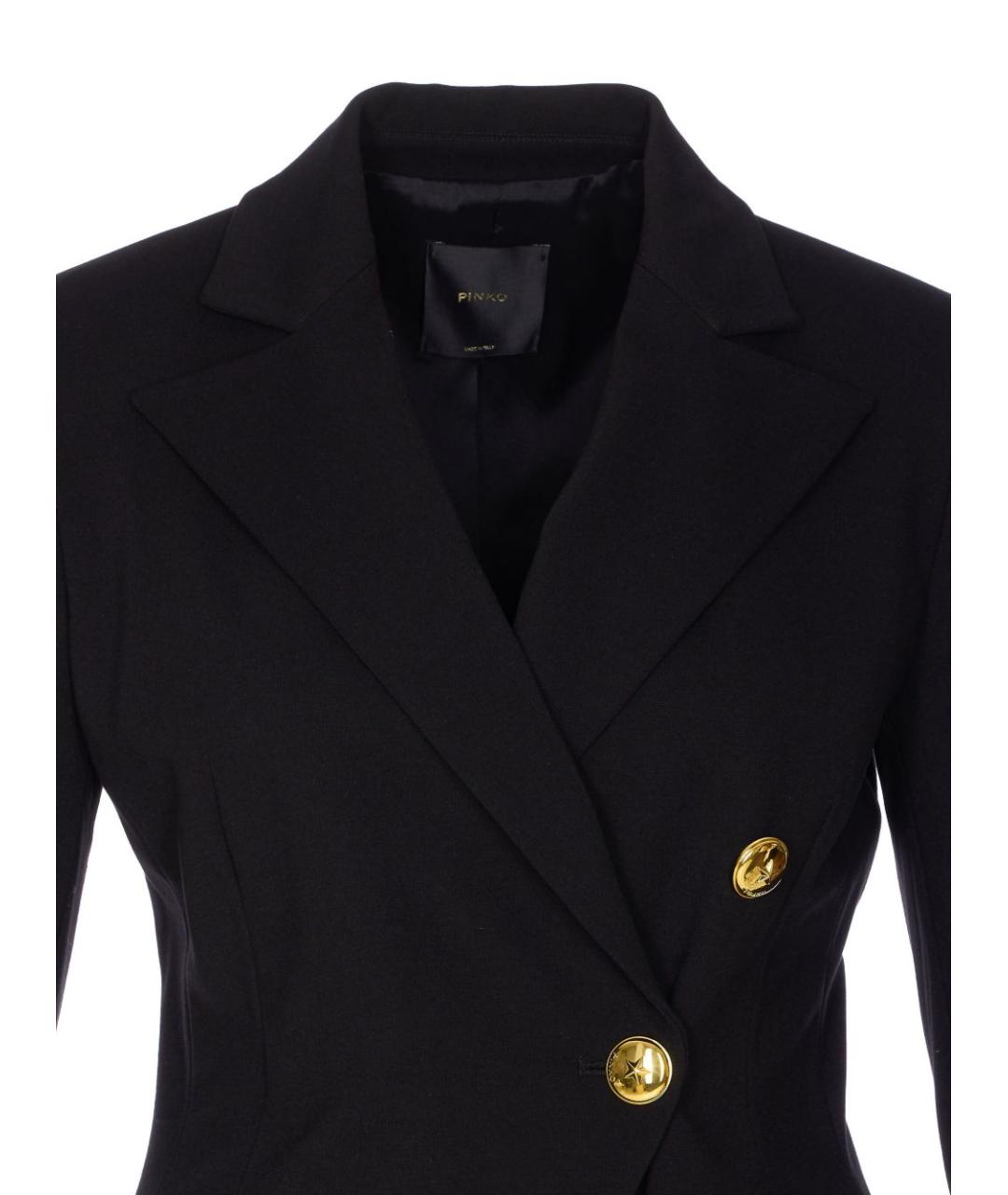 PINKO Черный вискозный жакет/пиджак, фото 3