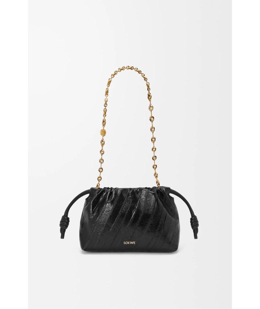 LOEWE Черная кожаная сумка через плечо, фото 4