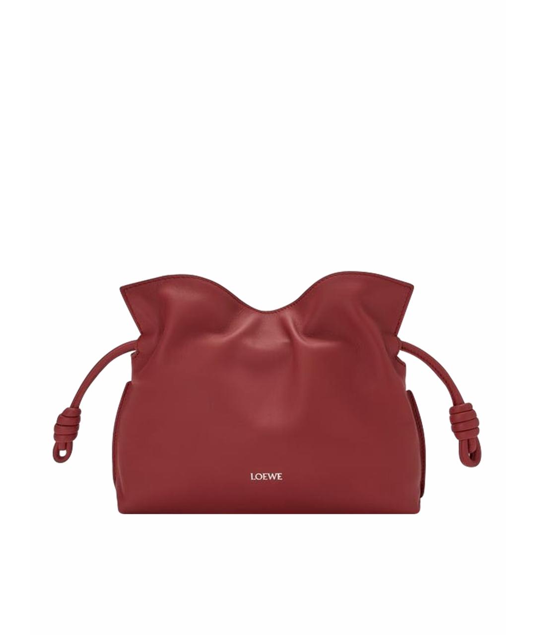 LOEWE Бордовая кожаная сумка через плечо, фото 1