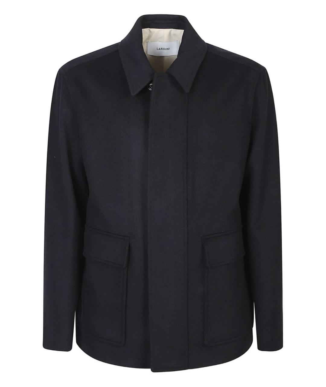 LARDINI Темно-синяя шерстяная куртка, фото 1
