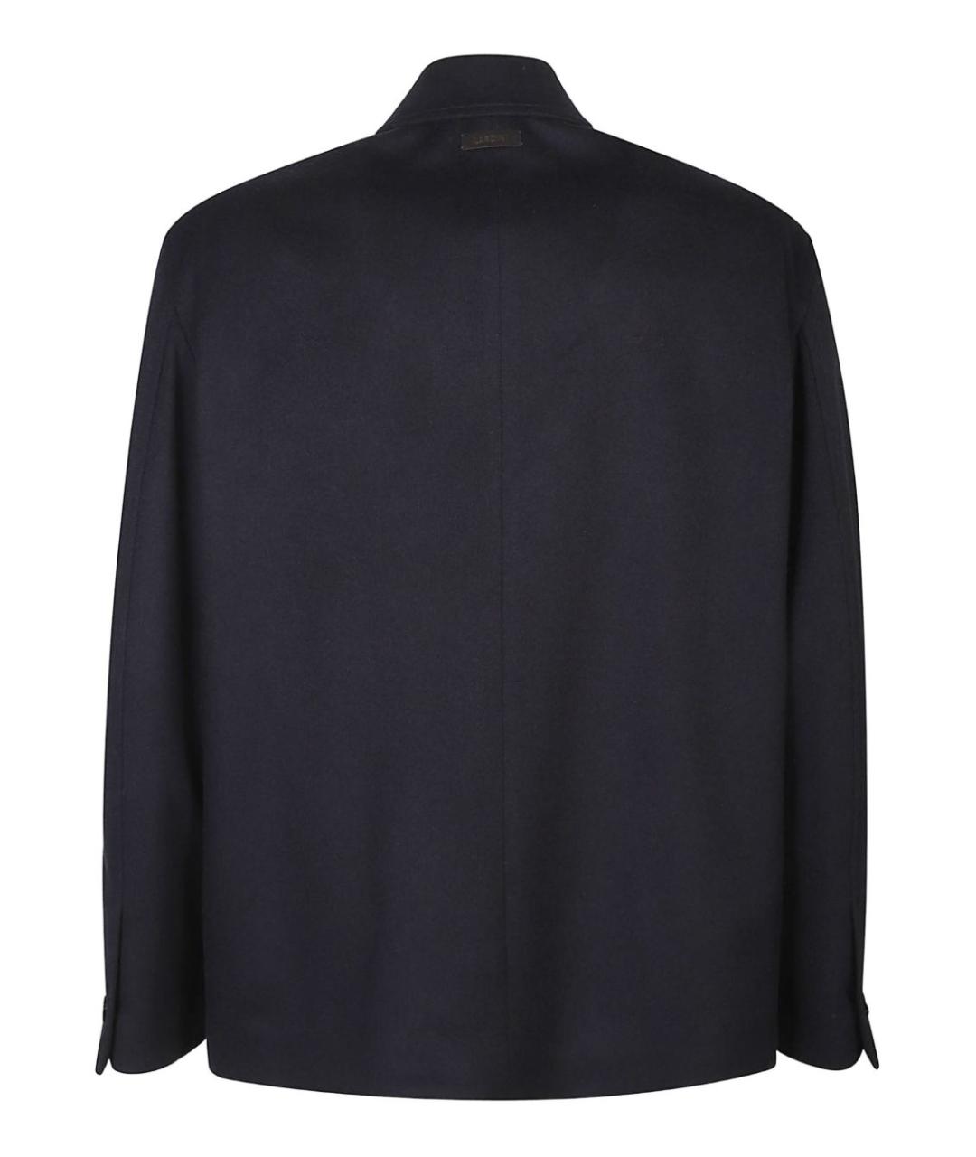 LARDINI Темно-синяя шерстяная куртка, фото 2