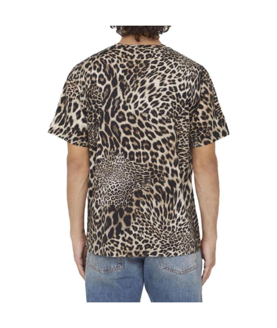 CELINE Коричневая хлопковая футболка, фото 4