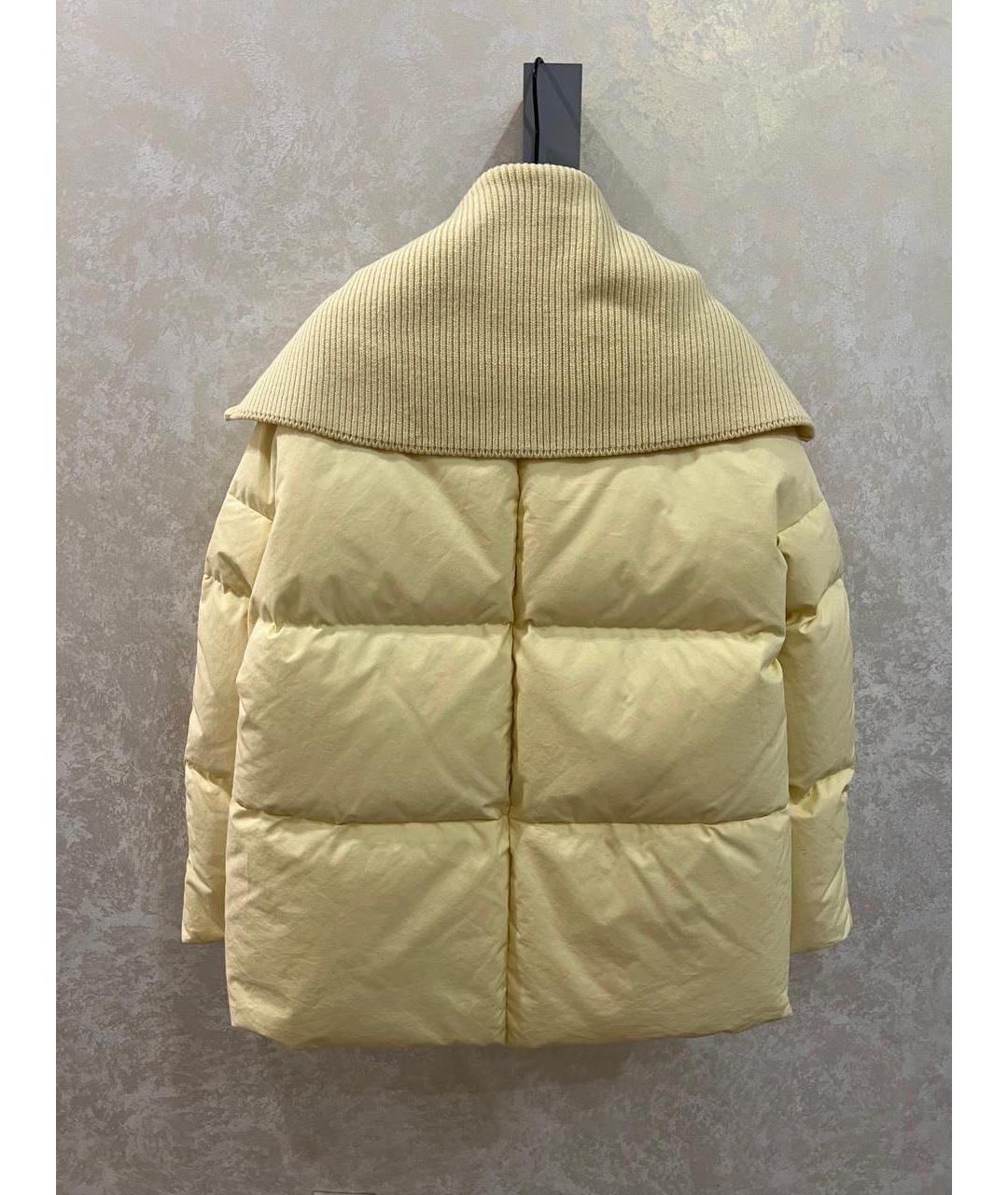 JIL SANDER Желтый хлопковый пуховик, фото 3
