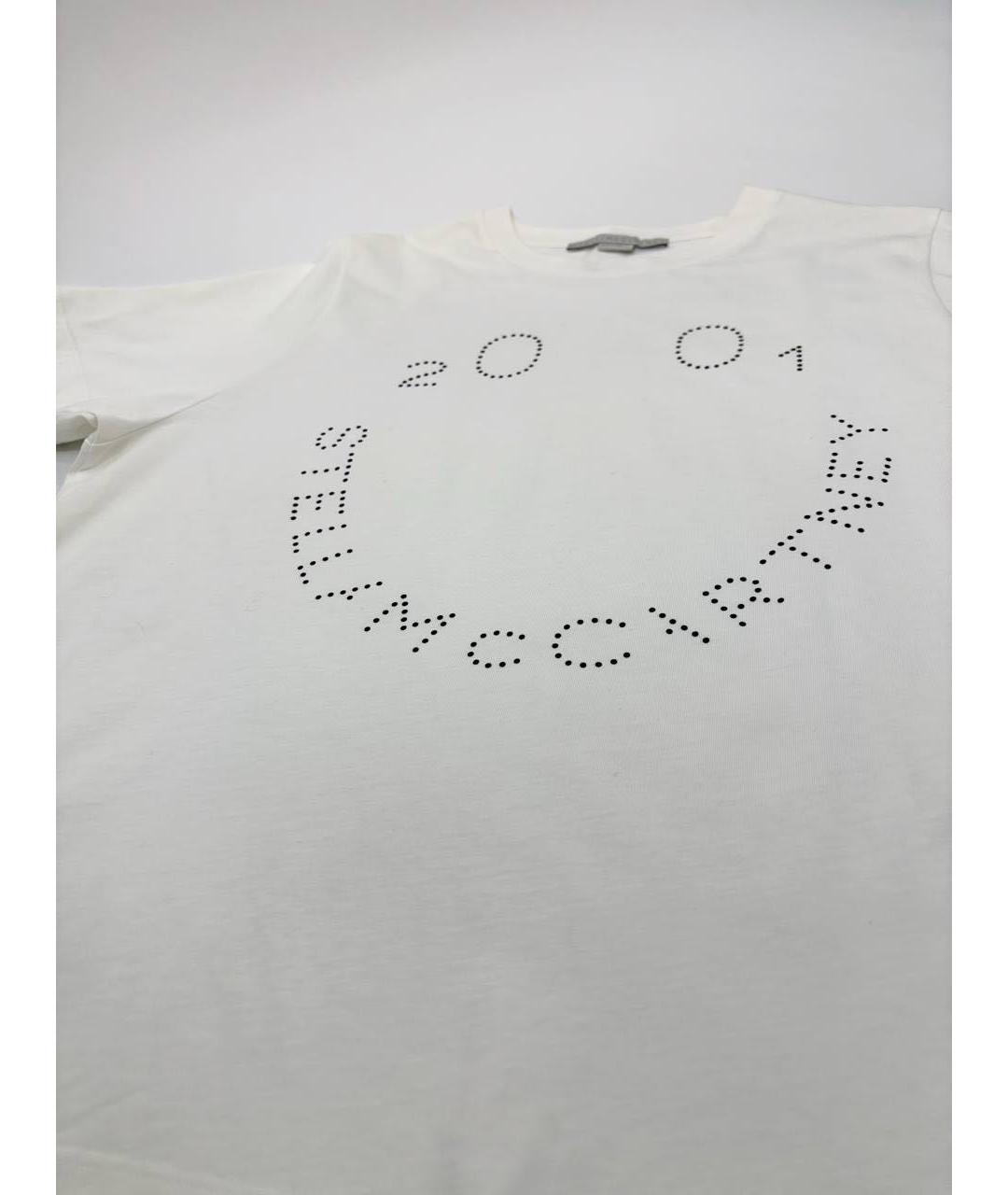 STELLA MCCARTNEY Белая хлопковая футболка, фото 6