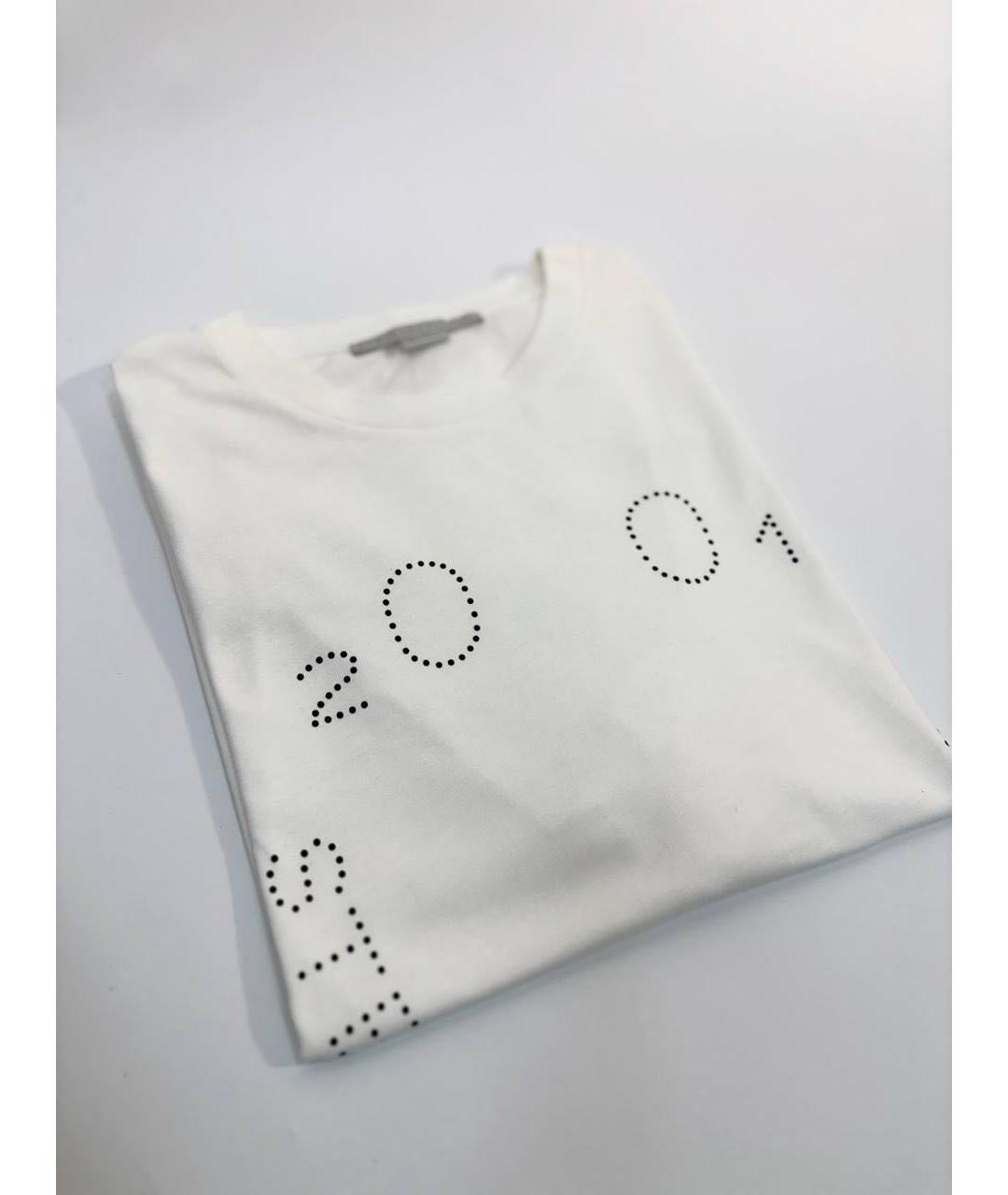 STELLA MCCARTNEY Белая хлопковая футболка, фото 4