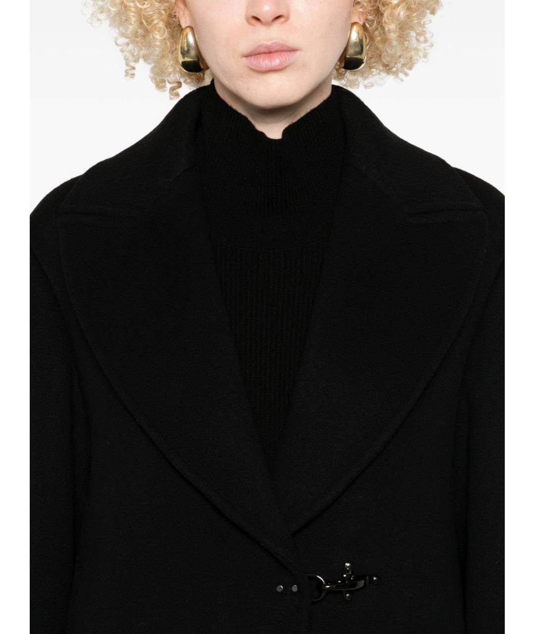 FAY Черное шерстяное пальто, фото 3