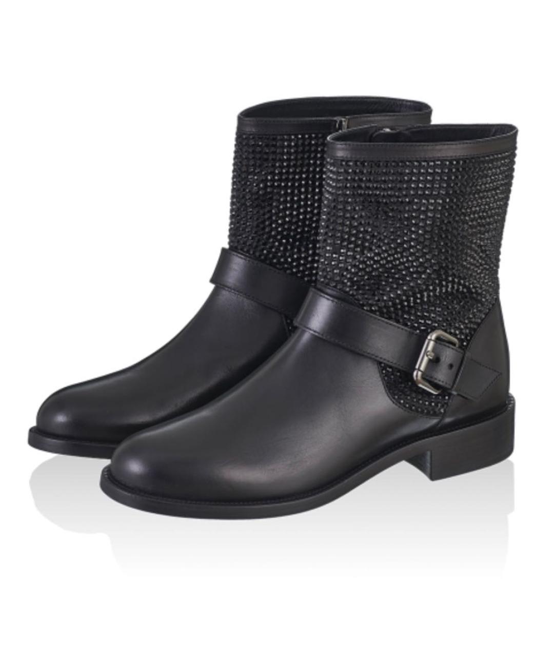 RENE CAOVILLA Черные кожаные ботинки, фото 3