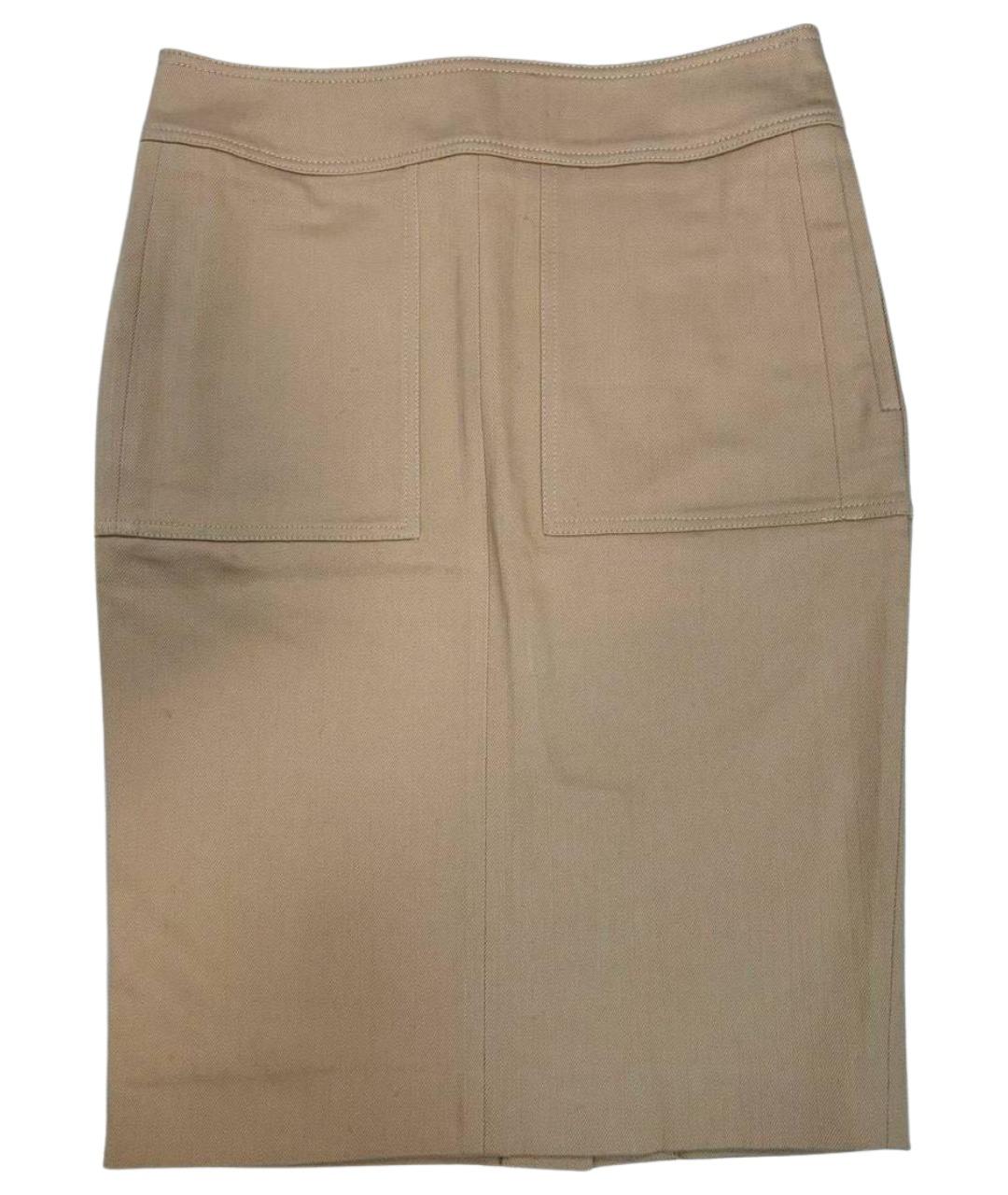 TOM FORD Коричневая деним юбка миди, фото 1